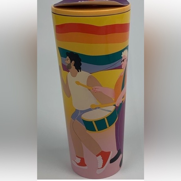 Starbucks + Sofie Birkin Bold Yellow Artsy Colorful Characters 24 Oz Tumbler - Picture 3 of 8